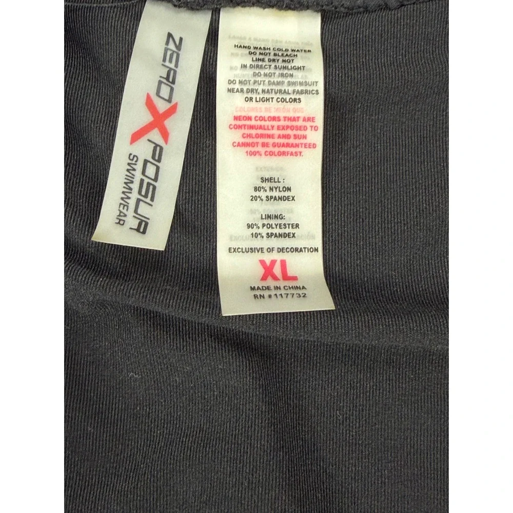 ZeroXposur Womens XL Sun Smart Action Shorts Black Swim Bottoms UPF 30+ MSRP $49